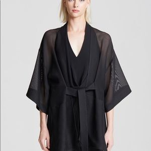 Halston Heritage Oversized Gauze Kimono Blazer Jacket